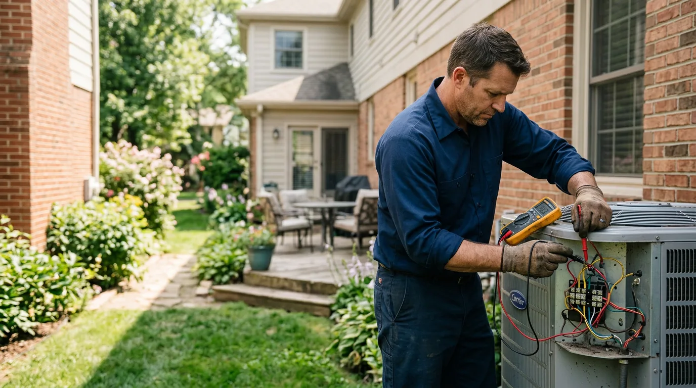 HVAC technician working near Newton Falls, OH